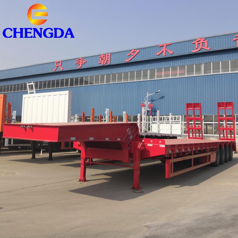 Chengda Heavy 4 Axles 80 Tons Lowboy Trailers