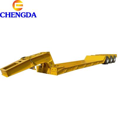 3 Axles Heavy Detachable Lowbed Semi Trailers
