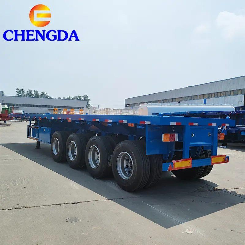 4 Axle Heavy Equipment Flatbed Trailer