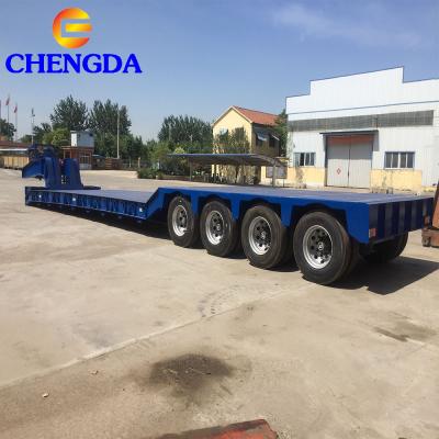 4 Axles 80 Tons Detachable Lowboy Semi Trailer