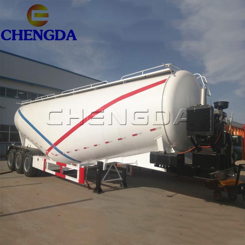 3Axles Bulk Cement Semi Trailer Dry Powder Bulk Cement Trailer 