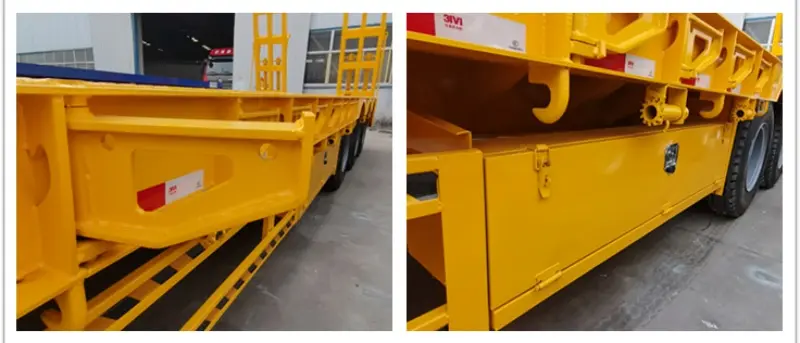 3 axle semi low bed trailer