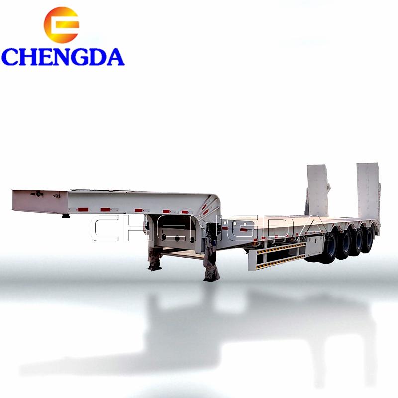 4 Axles 60 80 Tons Low Bed Trailers 