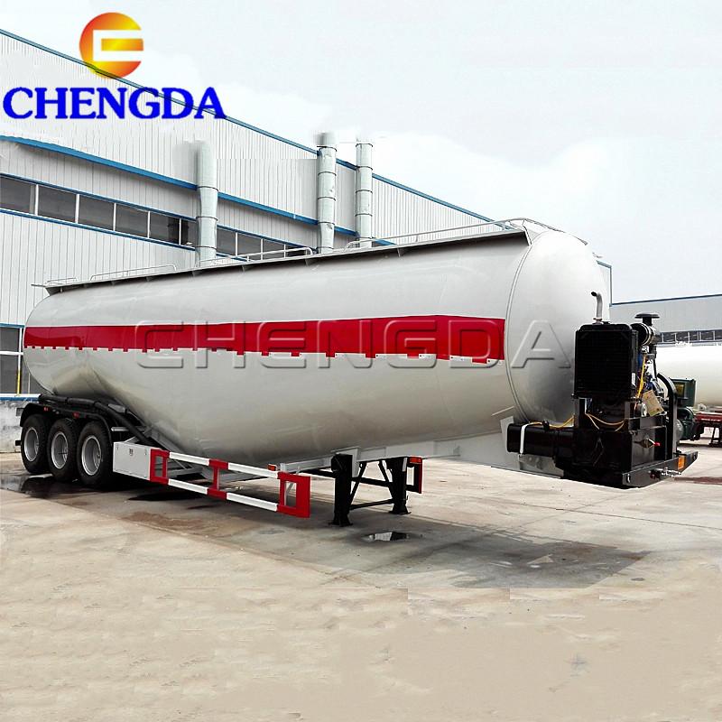 Bulk Cement Powder Tank Semi Trailer 45 Cbm Cement