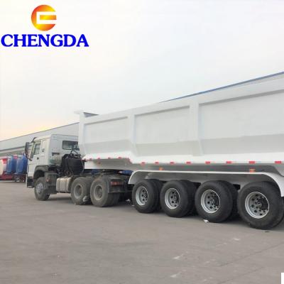 rear dump van box trailer