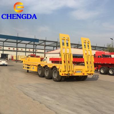 3 Axles 60 Tons Low Bed Semi Trailers 