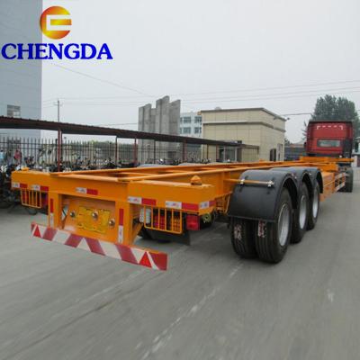 Skeletal container semi trailer