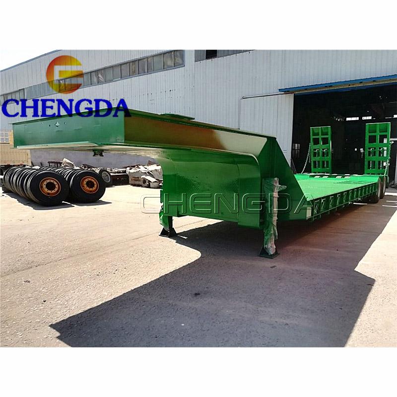 Chengda 2 Line 4 Axles Special Lowbed Semi Trailers
