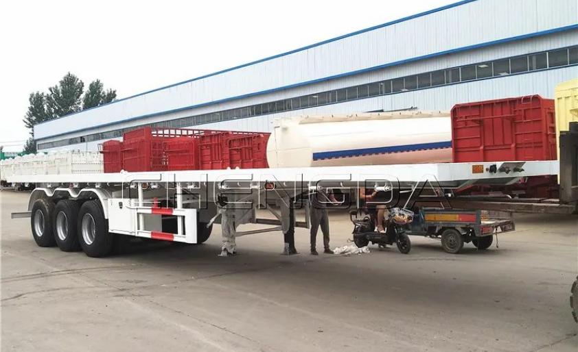 3 Axle 53ft Flatbed Semi Trailer