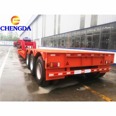 3 Axles 60 Tons Detachable Gooseneck Lowbed Trailers