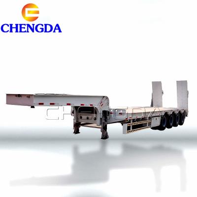 4 Axles 60 80 Tons Low Bed Trailers 