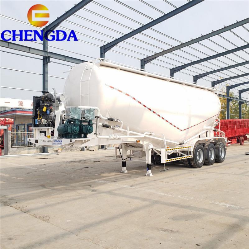3 Axles 45 Cubic Cement Powder Trailer