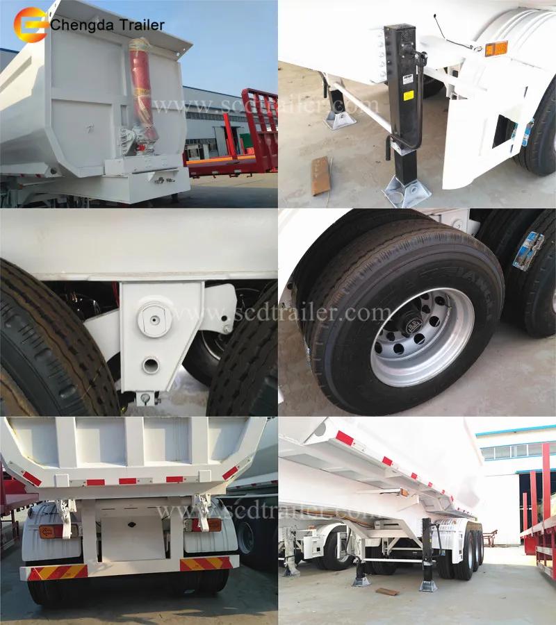 3 axle end tipper trailer