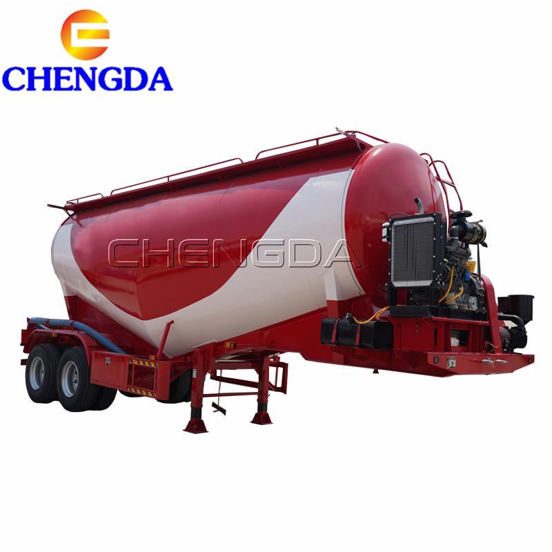2 Axles 30 Cubic Cement Semi Trailer